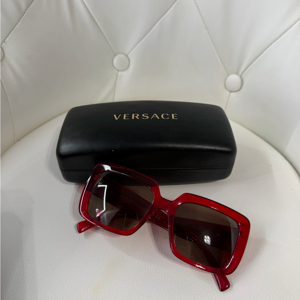 Versace red sunglasses